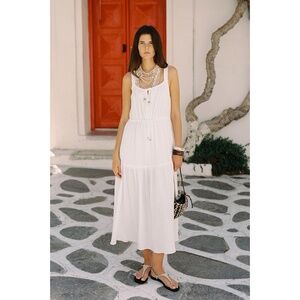 NWT ZARA PANELED MIDI DRESS XS